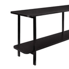 Manhattan Comfort Celine Contemporary Modern 71" Console Table in Black (2-Shelf)