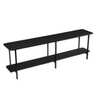 Manhattan Comfort Celine Contemporary Modern 71" Console Table in Black (2-Shelf)