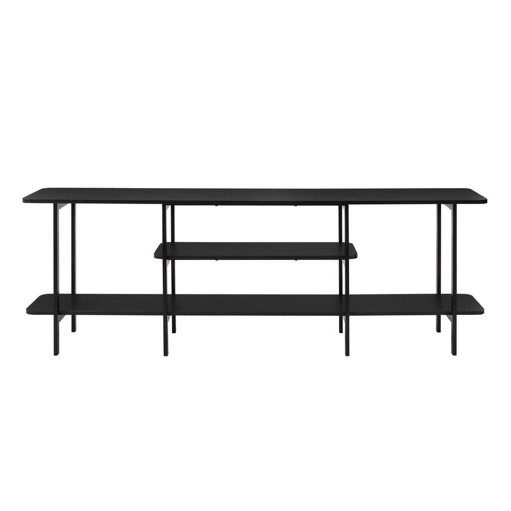 Manhattan Comfort Celine Contemporary Modern 71" Console Table in Black (3-Shelf)