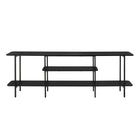 Manhattan Comfort Celine Contemporary Modern 71" Console Table in Black (3-Shelf)