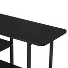 Manhattan Comfort Celine Contemporary Modern 71" Console Table in Black (3-Shelf)