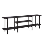 Manhattan Comfort Celine Contemporary Modern 71" Console Table in Black (3-Shelf)