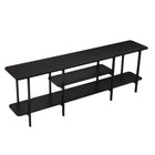 Manhattan Comfort Celine Contemporary Modern 71" Console Table in Black (3-Shelf)