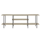Manhattan Comfort Celine Contemporary Modern 71" Console Table in Rustic Gray (3-Shelf)