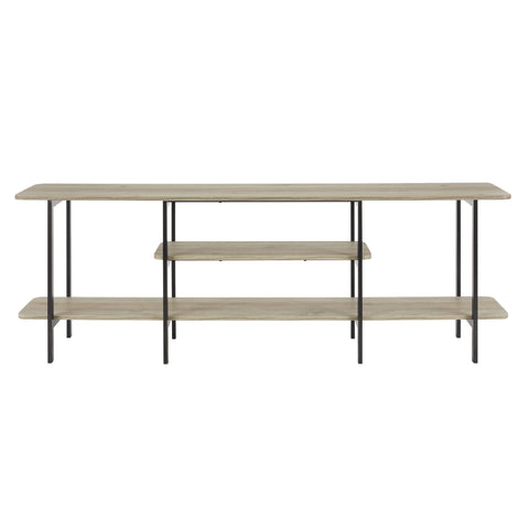 Manhattan Comfort Celine Contemporary Modern 71" Console Table in Rustic Gray (3-Shelf)