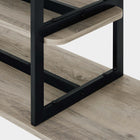 Manhattan Comfort Celine Contemporary Modern 71" Console Table in Rustic Gray (3-Shelf)