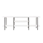 Manhattan Comfort Celine Contemporary Modern 71" Console Table in White (3-Shelf)