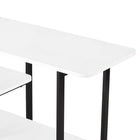 Manhattan Comfort Celine Contemporary Modern 71" Console Table in White (3-Shelf)