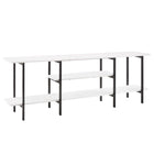 Manhattan Comfort Celine Contemporary Modern 71" Console Table in White (3-Shelf)