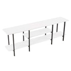 Manhattan Comfort Celine Contemporary Modern 71" Console Table in White (3-Shelf)