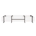 Manhattan Comfort Celine Contemporary Modern 71" Console Table in White (3-Shelf)