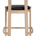 Zuo Rilou Barstool (Set of 2) Black & Natural