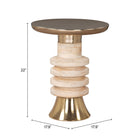 Zuo Ringar Side Table Gold & Natural