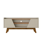 Manhattan Comfort Marcus Mid-Century Modern 53" TV Stand in Greige and Brown