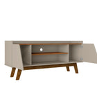 Manhattan Comfort Marcus Mid-Century Modern 53" TV Stand in Greige and Brown