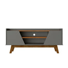 Manhattan Comfort Marcus Mid-Century Modern 53" TV Stand in Dark Sage Gray and Brown