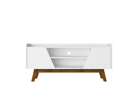 Manhattan Comfort Marcus Mid-Century Modern 53" TV Stand in White