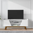 Manhattan Comfort Marcus Mid-Century Modern 53" TV Stand in White