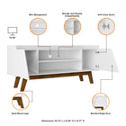 Manhattan Comfort Marcus Mid-Century Modern 53" TV Stand in White