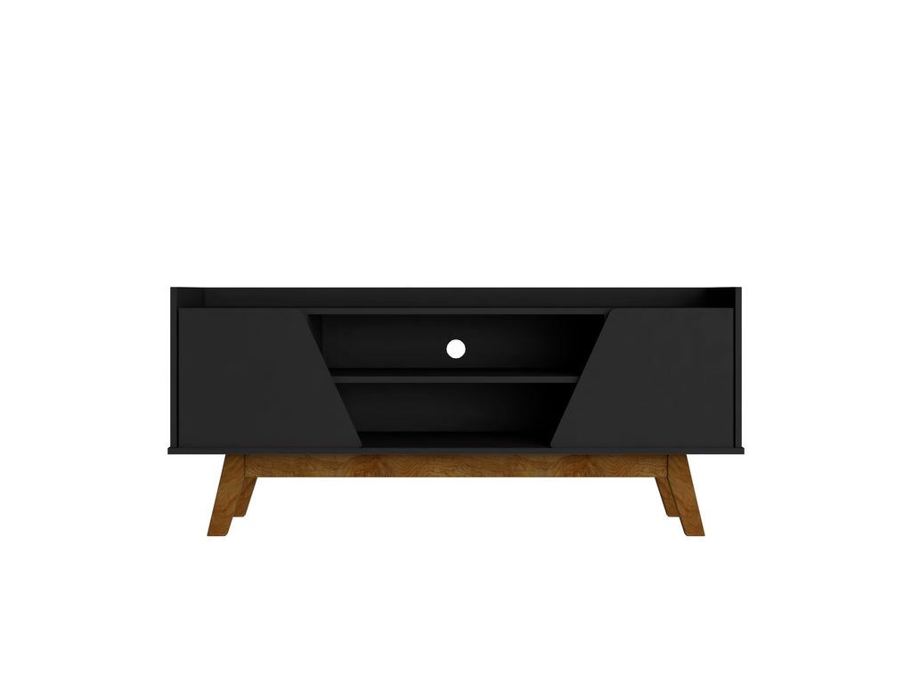 Manhattan Comfort Marcus Mid-Century Modern 53" TV Stand in Black