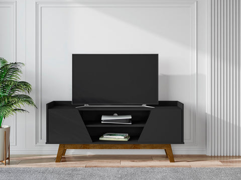 Manhattan Comfort Marcus Mid-Century Modern 53" TV Stand in Black