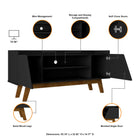 Manhattan Comfort Marcus Mid-Century Modern 53" TV Stand in Black