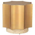 Zuo Osam Side Table Gold & Beige