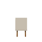 Manhattan Comfort Marcus Mid-Century Modern 63" TV Stand in Off White and Brown
