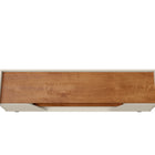 Manhattan Comfort Marcus Mid-Century Modern 63" TV Stand in Off White and Brown