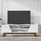 Manhattan Comfort Marcus Mid-Century Modern 63" TV Stand in White
