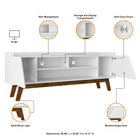 Manhattan Comfort Marcus Mid-Century Modern 63" TV Stand in White