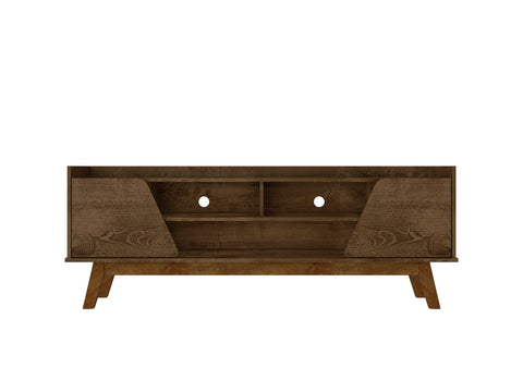 Manhattan Comfort Marcus Mid-Century Modern 63" TV Stand in Rustic Brown