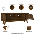 Manhattan Comfort Marcus Mid-Century Modern 63" TV Stand in Rustic Brown