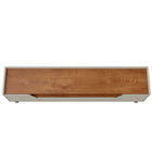 Manhattan Comfort Marcus Mid-Century Modern 71" TV Stand in Greige and Brown
