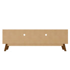 Manhattan Comfort Marcus Mid-Century Modern 71" TV Stand in Dark Sage Gray and Brown