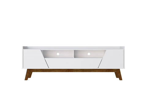 Manhattan Comfort Marcus Mid-Century Modern 71" TV Stand in White