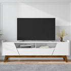 Manhattan Comfort Marcus Mid-Century Modern 71" TV Stand in White
