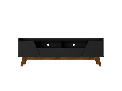 Manhattan Comfort Marcus Mid-Century Modern 71" TV Stand in Black
