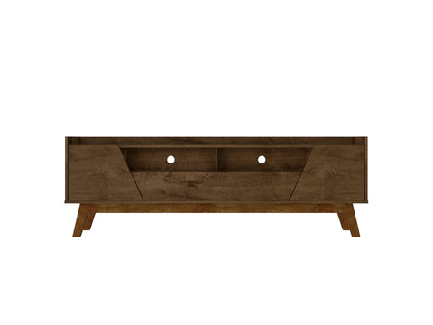 Manhattan Comfort Marcus Mid-Century Modern 71" TV Stand in Rustic Brown