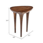 Zuo Spiker Side Table Walnut