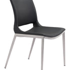 Zuo Ace Dining Chair (Set of 2) Black & Silver