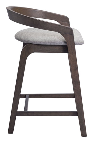 Zuo Troy Counter Stool (Set of 2) Dove Gray & Espresso