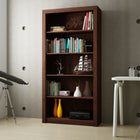 Manhattan Comfort Olinda Mid-Century Modern 36" Open Bookcase in Walnut Brown (5-Shelf)