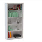 Manhattan Comfort Olinda Mid-Century Modern 36" Open Bookcase in White (5-Shelf)