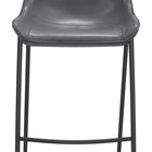 Zuo Magnus Barstool (Set of 2) Dark Gray & Black