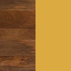 Zuo Tornos Side Table Walnut & Yellow