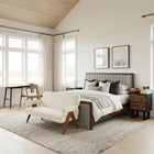 Zuo Somune King Bed Gray & Walnut