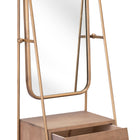 Zuo Peralta Mirror Shelf Brass & Brown