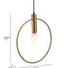 Zuo Irenza Ceiling Lamp Brass