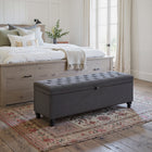 Zuo Halifax Storage Bench Gravel Gray
